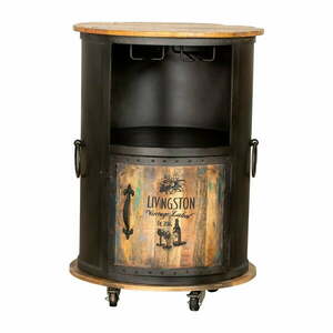 Czarny metalowy stojak na wino na 9 butelek, 60x85 cm Luni - Interia Home & Living obraz