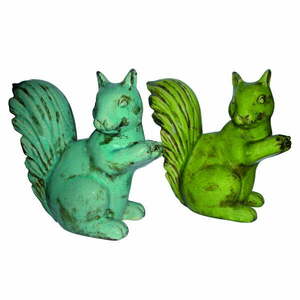 Statuetki w zestawie 2 sztuk (wysokość 24, 5 cm) Squirrel - Deco Pleasure obraz