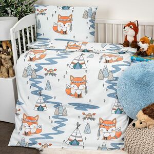4Home Dziecięca pościel bawełniana do łóżeczka Indian fox, 100 x 135 cm, 40 x 60 cm, 100 x 135 cm, 40 x 60 cm obraz