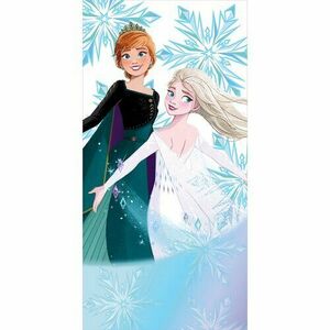 Ręcznik kąpielowy dla dzieci Kraina lodu Księżniczki Anna i Elsa, 70 x 140 cm obraz