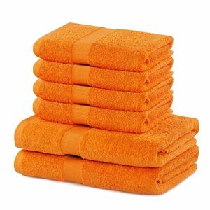 DecoKing Zestaw ręczników Marina pomarańczowy, 4 szt. 50 x 100 cm, 2 szt. 70 x 140 cm obraz