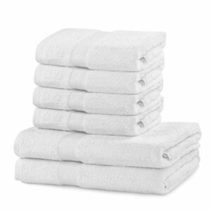 DecoKing Zestaw ręczników Marina biały, 4 szt. 50 x 100 cm, 2 szt. 70 x 140 cm obraz