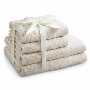 AmeliaHome Komplet ręczników Amari ecru, 2 szt. 50 x 100 cm, 2 szt. 70 x 140 cm obraz