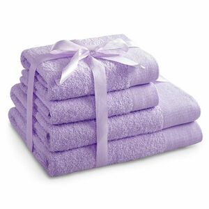AmeliaHome Komplet ręczników Amari jasnofioletowy, 2 szt. 50 x 100 cm, 2 szt. 70 x 140 cm obraz