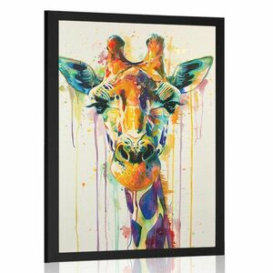 Plakat żyrafa z imitacją Plakatu obraz