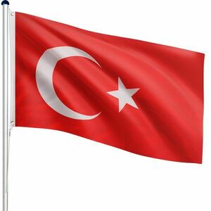 Maszt flagowy z flaga Turcji, 650 cm obraz