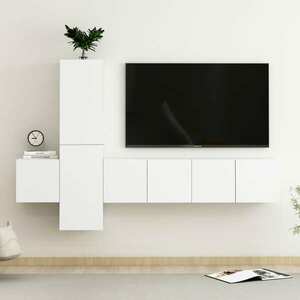vidaXL 5-cz. zestaw szafek TV, biały, materiał drewnopochodny obraz