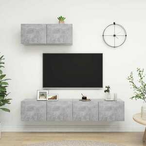 vidaXL Wisząca szafka TV, szarość betonu, materiał drewnopochodny obraz