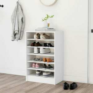 vidaXL Szafka na buty, biała, 60x35x92 cm, materiał drewnopochodny obraz