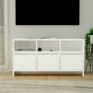 vidaXL Szafka pod TV, biała, 102x37, 5x52, 5 cm, materiał drewnopochodny obraz