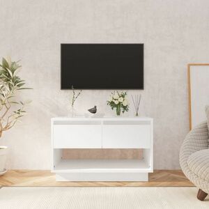 vidaXL Szafka pod TV, biała, 70x41x44 cm, materiał drewnopochodny obraz