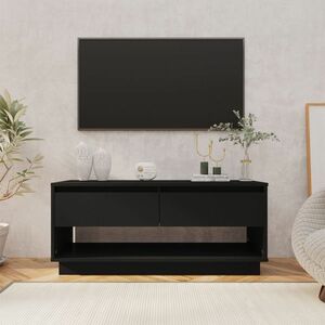 vidaXL Szafka pod TV, czarna, 102x41x44 cm, materiał drewnopochodny obraz