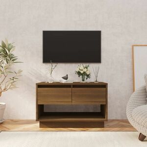 vidaXL Szafka pod TV, brązowy dąb 70x41x44 cm materiał drewnopochodny obraz