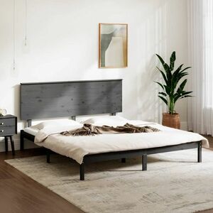 vidaXL Rama łóżka, 200 x 200 cm, lite drewno obraz