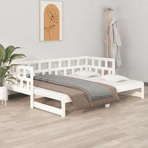 vidaXL Wysokie łóżko, 80x200 cm, lite drewno sosnowe obraz
