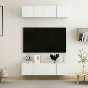 vidaXL Szafki TV, 4 szt., białe, 60x30x30 cm, materiał drewnopochodny obraz