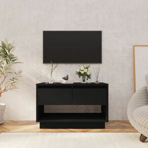 vidaXL Szafka pod TV, czarna, 70x41x44 cm, materiał drewnopochodny obraz