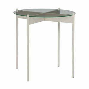 Okrągły stolik ze szklanym blatem ø 45 cm Beam – Hübsch obraz