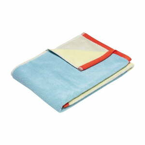 Niebieski bawełniany ręcznik frotte 50x100 cm Block – Hübsch obraz