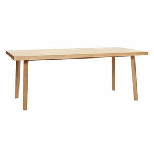 Stół z litego drewna dębowego 100x200 cm Herringbone – Hübsch obraz
