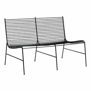 Czarna metalowa ławka ogrodowa String – Hübsch obraz