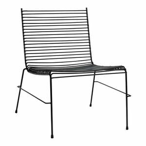 Czarny metalowy fotel ogrodowy String – Hübsch obraz