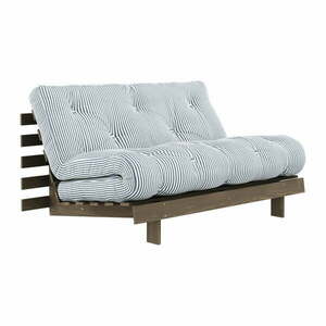 Biała/jasnoniebieska rozkładana sofa 140 cm Roots - Karup Design obraz