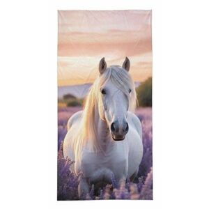 Ręcznik plażowy, Koń biały, 70 x 140 cm obraz