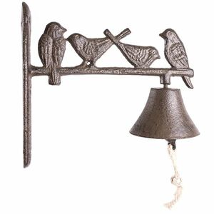 Dzwonek żeliwny Ptaszki, 23 x 20, 8 x 8 cm obraz