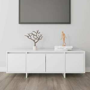 vidaXL Szafka pod TV, biała, 120x30x40, 5 cm, materiał drewnopochodny obraz