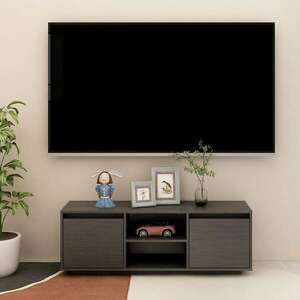 vidaXL Szafka pod telewizor, szara, 110x30x40 cm, lite drewno sosnowe obraz