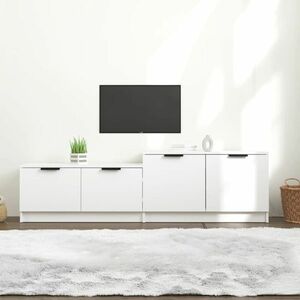 vidaXL Szafka pod TV, biała, 158, 5x36x45 cm, materia drewnopochodny obraz