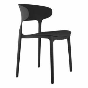Czarne plastikowe krzesła zestaw 4 szt. Fain – Leitmotiv obraz
