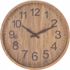 Zegar ścienny z imitacją drewna Rimini, śr. 30, 5 cm, jasnobrązowy obraz