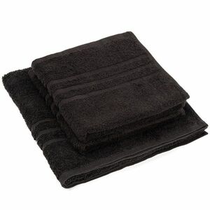 Zestaw ręczników „Classic” czarny, 2 szt. 50 x 100 cm, 1 szt. 70 x 140 cm obraz