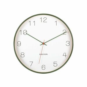 Karlsson 5926GR designerski zegar ścienny 40 cm, zielony obraz
