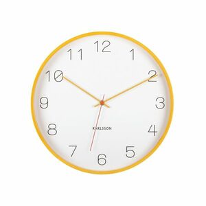 Karlsson 5926YE designerski zegar ścienny 40 cm, żółty obraz