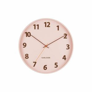 Karlsson 5920LP designerski zegar ścienny 40 cm, soft pink obraz