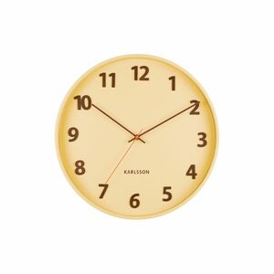Karlsson 5920LY designerski zegar ścienny 40 cm, soft yellow obraz