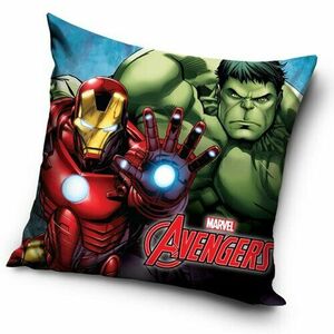Poszewka na poduszkę Avengers Hulk i Iron-Man, 40 x 40 cm obraz