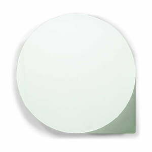 Zielonoszara metalowa wisząca szafka łazienkowa z lustrem 35x35 cm Sonnet – Spinder Design obraz