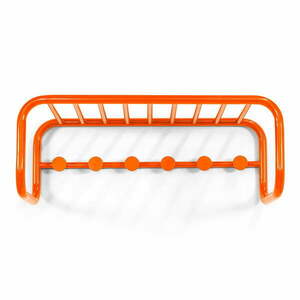Pomarańczowy metalowy wieszak ścienny z półką Retro – Spinder Design obraz