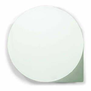 Zielonoszara metalowa wisząca szafka łazienkowa z lustrem 55x55 cm Sonnet – Spinder Design obraz