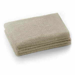 Beżowy bawełniany ręcznik kąpielowy frotte 70x140 cm Amari – AmeliaHome obraz