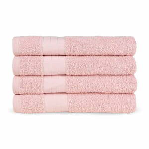 Różowe bawełniane ręczniki frotte zestaw 4 szt. 50x100 cm – Good Morning obraz