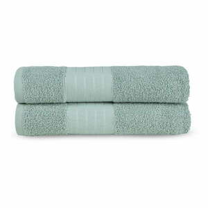 Jasnozielone bawełniane ręczniki kąpielowe frotte zestaw 2 szt. 70x140 cm – Good Morning obraz