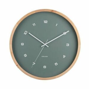 Karlsson 5938GR design zegar ścienny 41 cm, zielony obraz