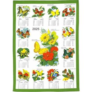 Kalendarz tekstylny, Motyle 2025 obraz
