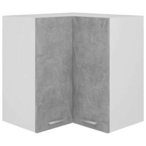 vidaXL Wisząca szafka narożna, szarość betonu, 57x57x60 cm obraz