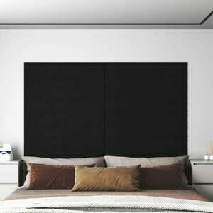 vidaXL Panele ścienne, 12 szt., czarne, 90x15 cm, aksamit, 1, 62 m² obraz